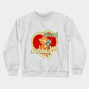 Vintage cute cat retro Crewneck Sweatshirt